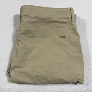 Stio Rivet Pant Mens 34x30 Tan Gorpcore Technical Stretch Hiking SS23VAST3 EUC